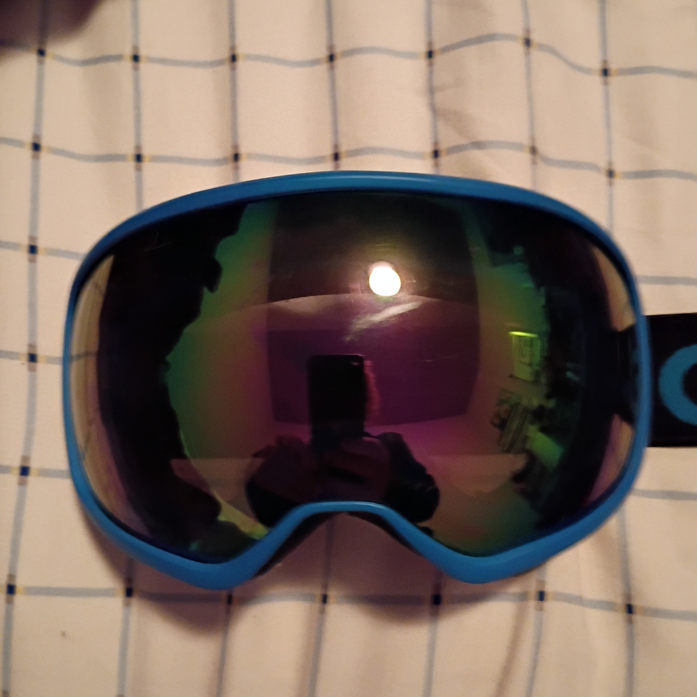 dolan Black Goggles with Teal Logo Strap